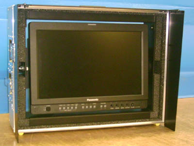 LCD monitor in case front view